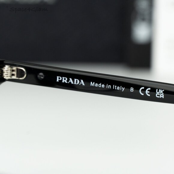 Prada Women Eyeglasses Black Demo Square PR14WV 1AB1O1 BRAND NEW - Picture 7 of 10